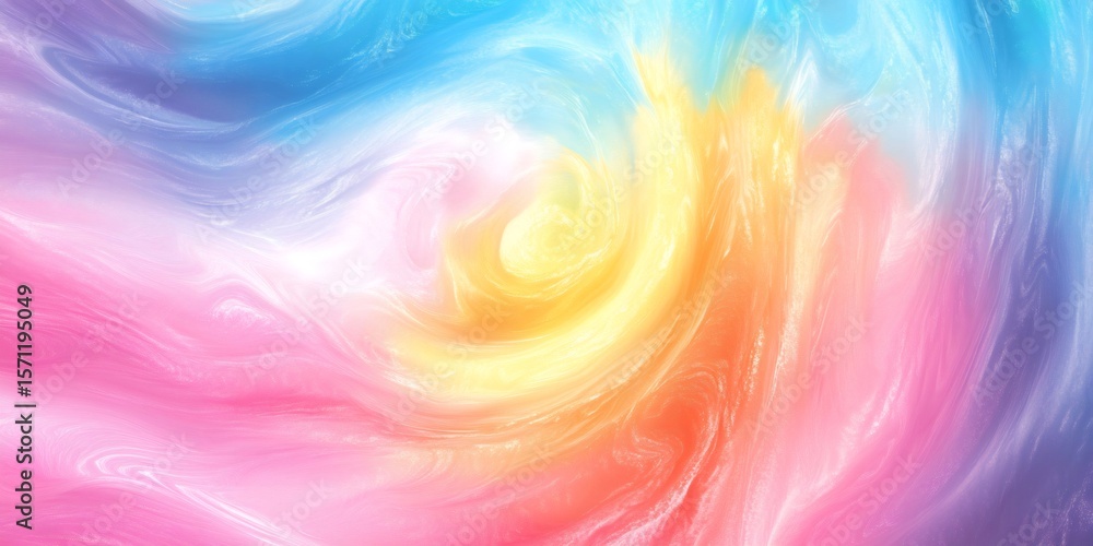 Poster colorful swirling vortex creating a mesmerizing abstract background
