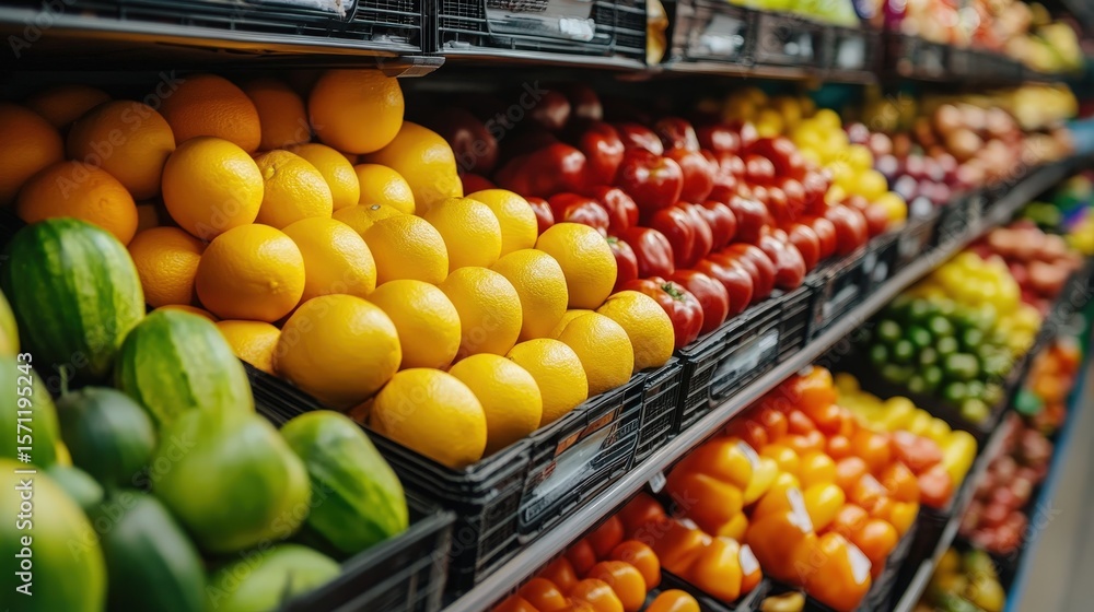 Poster efficient management in a food warehouse ensures that products are stored safely and distributed in 