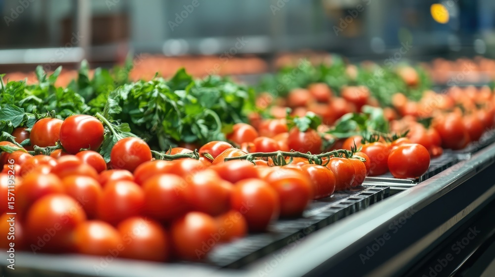 Poster efficient management in a food warehouse ensures that products are stored safely and distributed in 