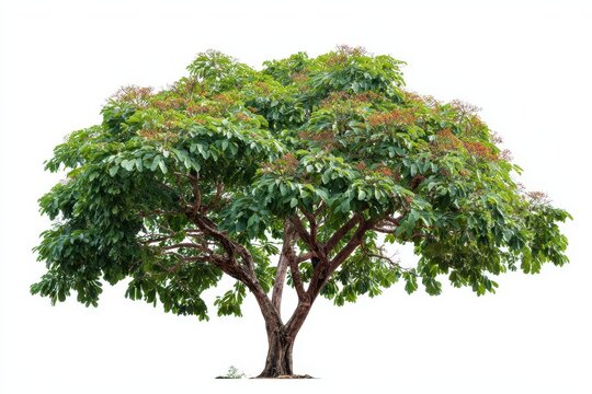 Pterocarpus indicus also called Amboine or New Guinea Rosewood is a tropical tree from northeastern Thailand depicted on a white background