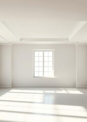 Fototapeta premium Empty room with a window Empty room interior design architecture blank design room