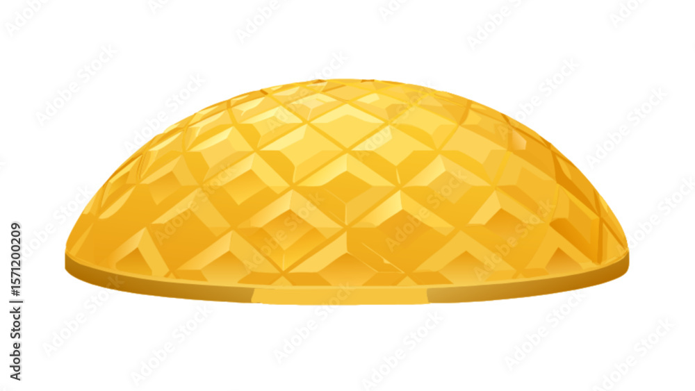 Fototapete golden dome structure with diamond pattern design for architecture and abstract concepts and geometr