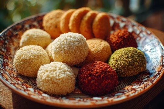 A serving of traditional Lebanese sweets