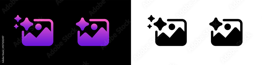 Aufkleber ai interface icons feature vibrant and minimalistic designs, perfect for use in tech applications.