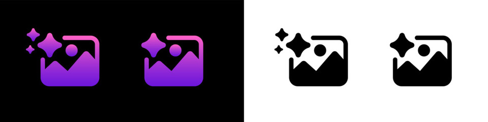 Ai interface icons feature vibrant and minimalistic designs, perfect for use in tech applications.