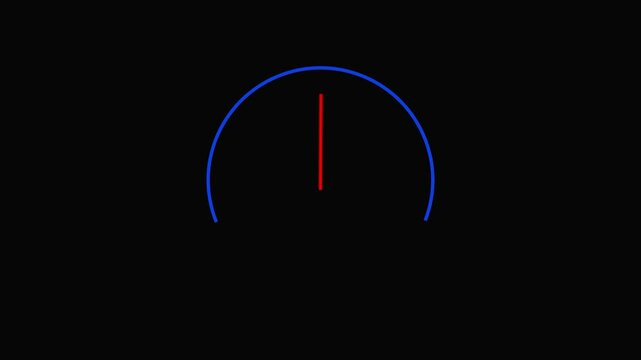 Car futuristic speedometer gauge dial. Motorcycle speedometer display or automobile odometer neon vector scale or violet color digital interface.