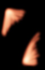 burning match on black background