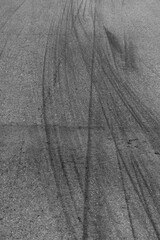 Abstract asphalt street road background with black tire marks on race track, Texture and background...