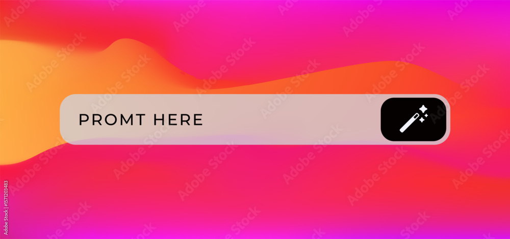 Poster ai themed input box with magic wand icon for generating creative and interactive prompts.