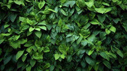 Obraz premium Lush green foliage wall