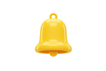 Golden bell icon, symbolizing notification or alert, isolated vector on white background for web design and mobile application UI.