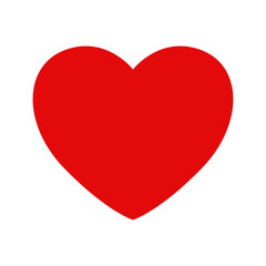 Valentine red heart icon. Love or heart symbol. Vector illustration