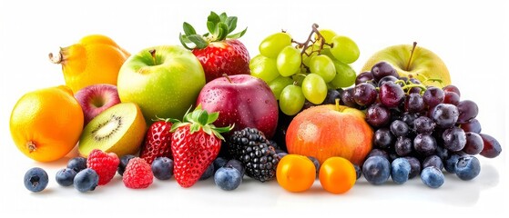 Collection of healthy fresh fruit