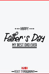 Happy Father's Day Modern Handwritten Text Vertical Template