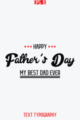 Happy Father's Day Stylish Modern Calligraphy Text Vertical Template