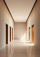 Fototapeta premium Minimalist hallway Empty room interior design architecture blank design room