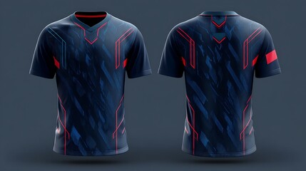 Sports t-shirt jersey design concept, sports jersey concept with front and back view for Soccer, Cricket, Football, Volleyball, Rugby, tennis, gaming, basketball, golf, badminton .