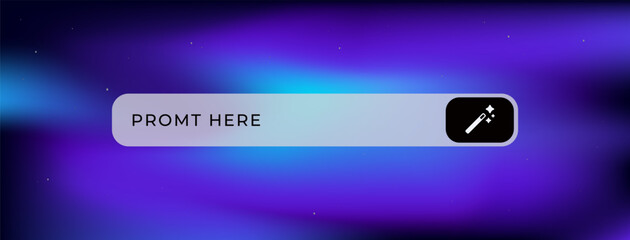 Ai interface with prompt and icon, simplifying access to artificial intelligence functionalities.