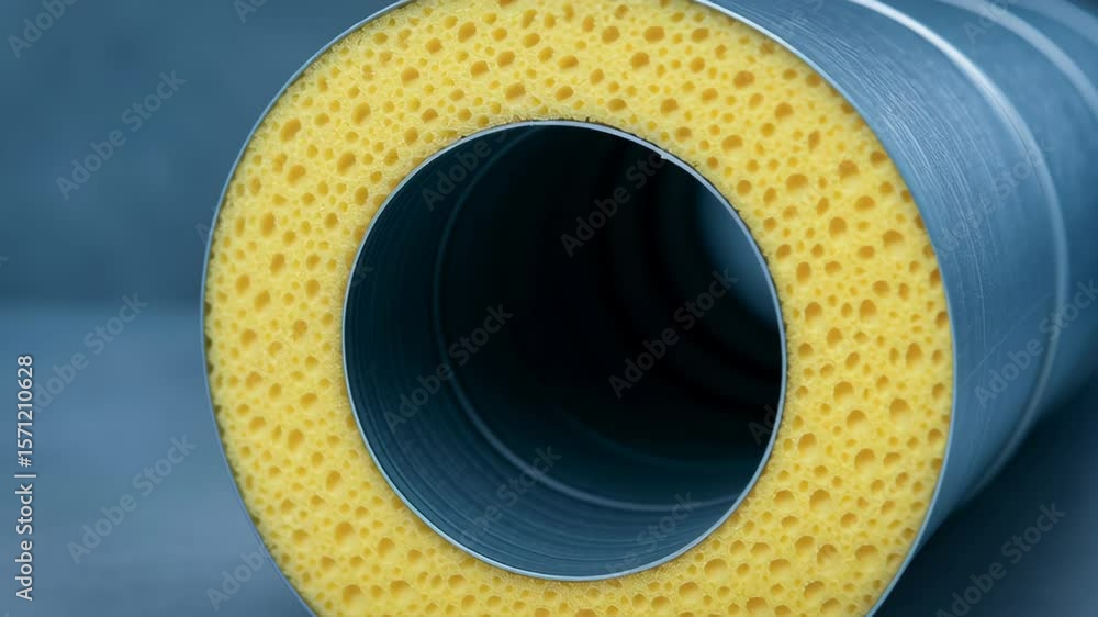 Aufkleber insulated air duct with yellow foam layer and core designed for engineering and industry application