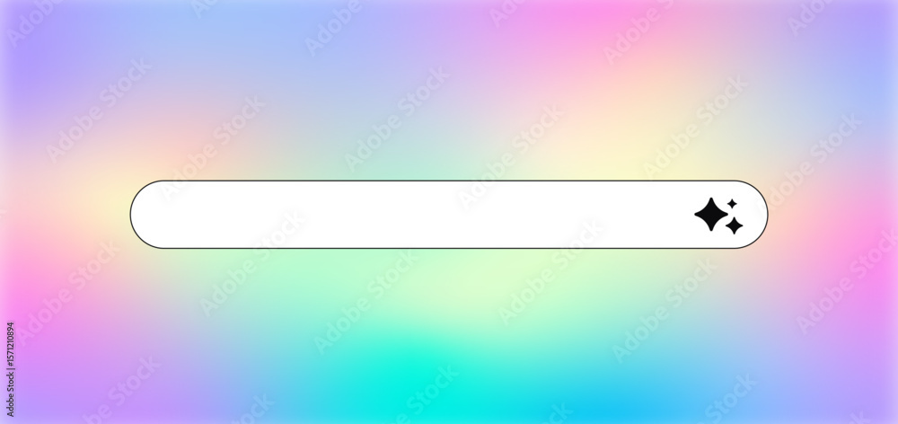 Poster ai-inspired search bar with a sleek design and distinctive star icon, perfect for modern interfaces.