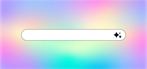 Ai-inspired search bar with a sleek design and distinctive star icon, perfect for modern interfaces.