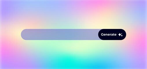 Ai interface with a sleek generate button, standing out against a vibrant gradient, enhancing usability.