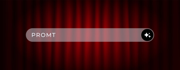 Ai interface element featuring a search bar with a geometric icon in white on the left side.