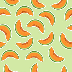 seamless pattern Cantaloupe