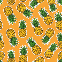 seamless pattern with pineapple