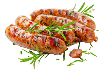 Tasty Sausages Cooked and Isolated