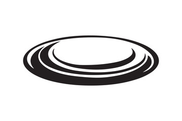 Frisbee silhouette vector design on a white background