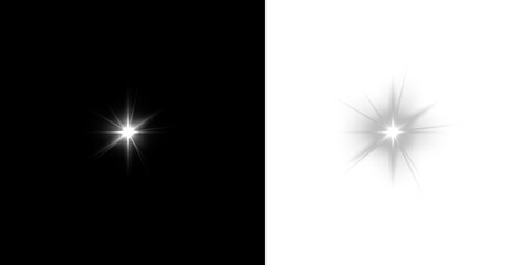 Shining White Light Effect PNG .Glare Sparkle with Transparent Sun Beam, Star Glow, and Soft Lens Flare for Elegant Highlights, Spotlight or Abstract Light Overlay