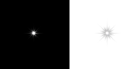 Shining White Light Effect PNG .Glare Sparkle with Transparent Sun Beam, Star Glow, and Soft Lens Flare for Elegant Highlights, Spotlight or Abstract Light Overlay