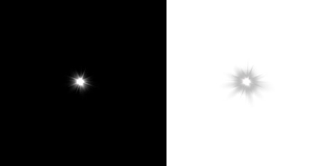 Png white star light, shine. White light effect. Shining light with white colour. Png spotlight sparkle.Vector transparent sunlight special lens glare light effect.