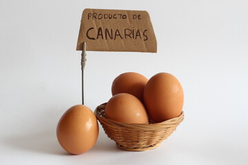 Group of eggs with a 