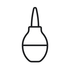 Baby Nasal Aspirator Shape-Based Outline Icon, Monochrome, Transparent Background