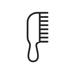 Baby Comb Shape-Based Outline Icon, Monochrome, Transparent Background