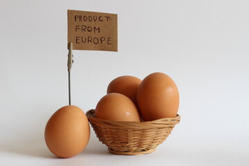 Group of eggs with a 