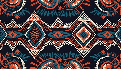 Handcrafted Tribal Motif Pattern for Textiles