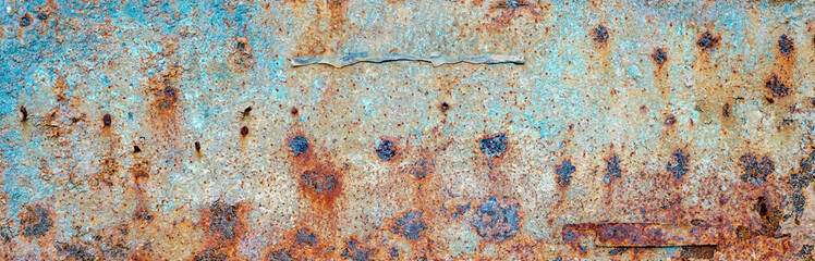 Rusty Peeling Metal Texture with Corrosion and Weathered Surface
