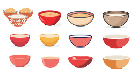 High color grade vector illustration of a ramen bowl with rich toppings including noodles, egg, seaweed, pork slices, and broth, showcasing traditional Japanese cuisine in a vibrant, appetizing, 