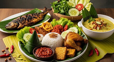 Indonesian Cuisine A Culinary Journey with Nasi Campur and Grilled Fish