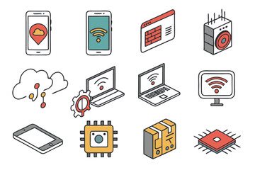 set of icons for mobile devices