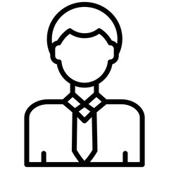 Businessman icon shows a professional employee or entrepreneur