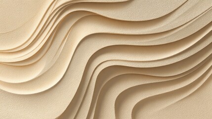 Obraz premium Abstract wavy beige layered surface