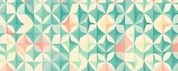 Retro cube abstract background pattern, pastel tone. Background pattern seamless geometric abstract green aqua colors vector. Summer background design.