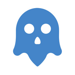 Fototapeta premium Cute, Sad Ghost Illustration Perfect for Halloween Designs . A simple, cartoonish illustration of a sad ghost. 