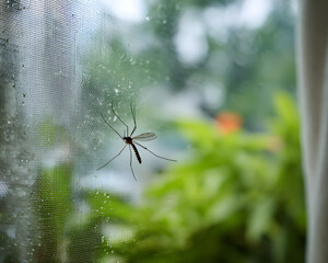 mosquito net wire screen on house window protection against insect