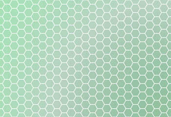 Hexagon gradient background on pastel green