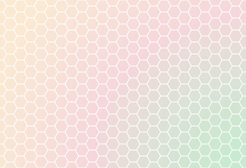 Hexagon gradient background on yellow, pink, and green